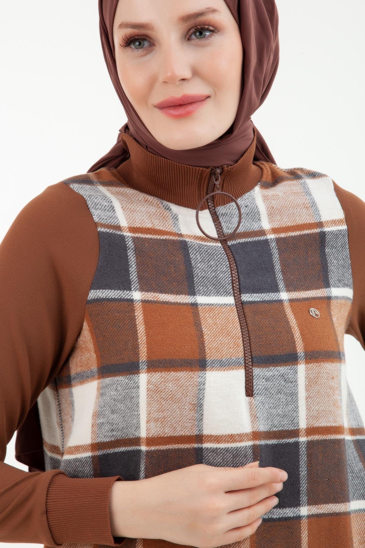 TUNIC - 23KT445 - Brown