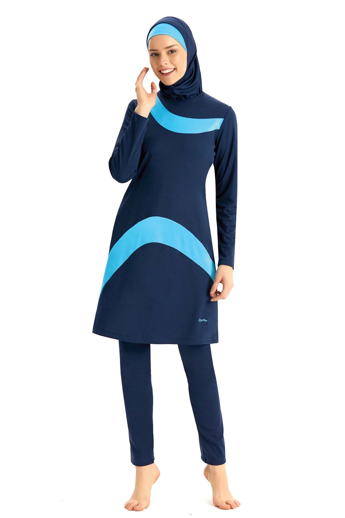 Swim Dress - 0761 - dark navy - bakkaclothing