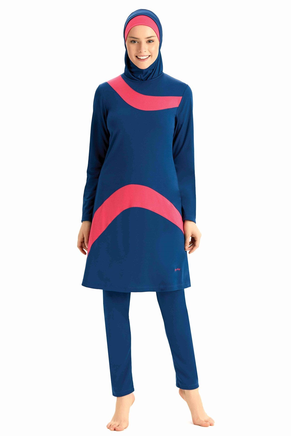 Swim Dress - 0761 -light navy - bakkaclothing