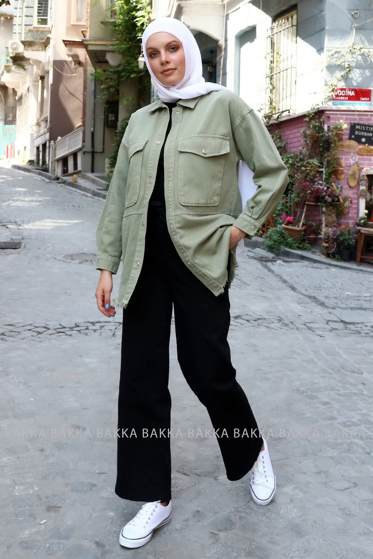 JACKET JEANS - Green