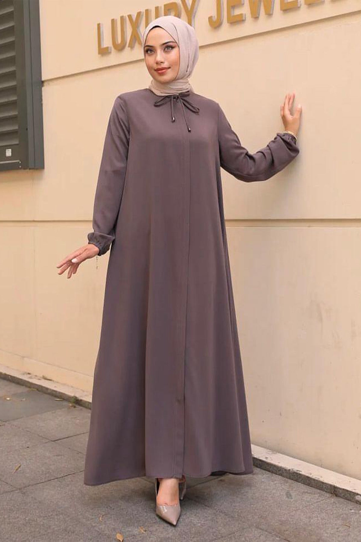 Abaya -2127 Light Brown - Main Image