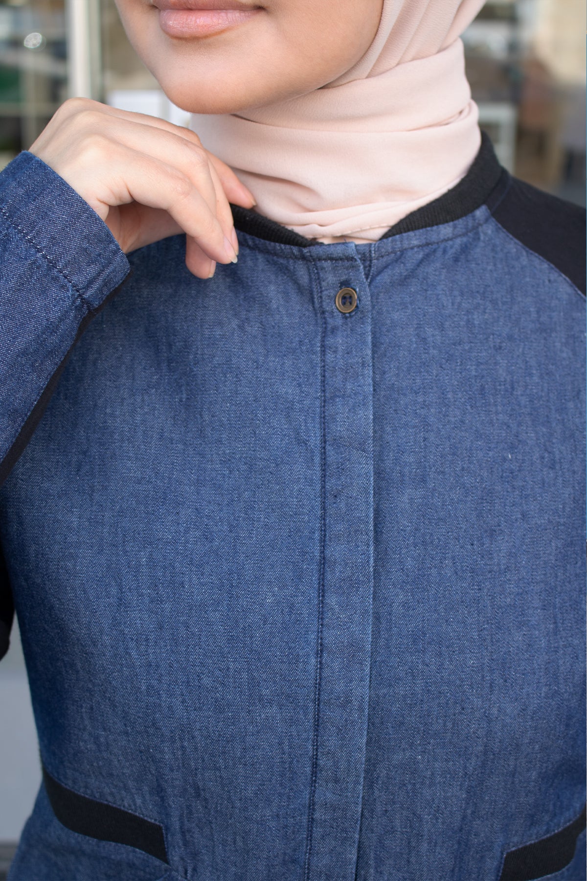 اسما جلباب - أزرق وأسود