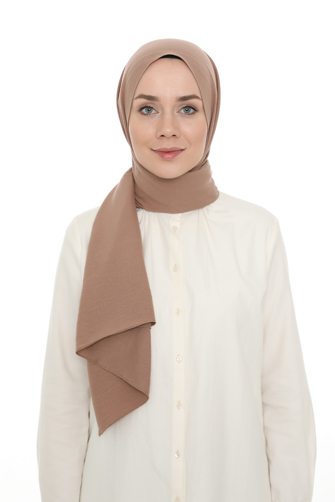 Shawl -12841- light brown - bakkaclothing
