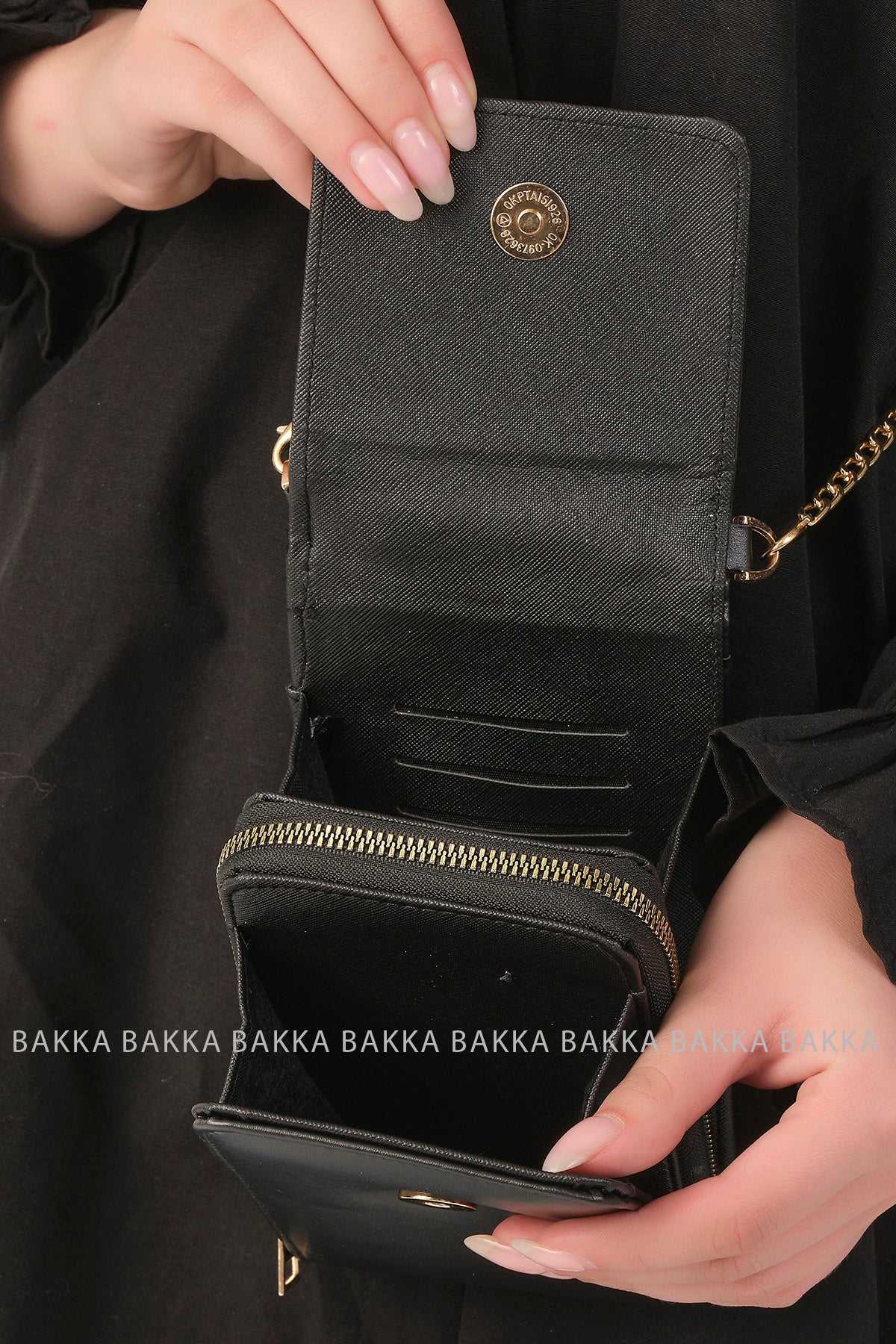 Mobile bag - 3600 - Black - bakkaclothing