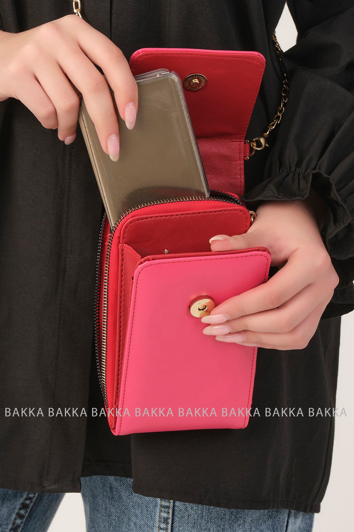 Mobile bag - 3600 - Pink - bakkaclothing
