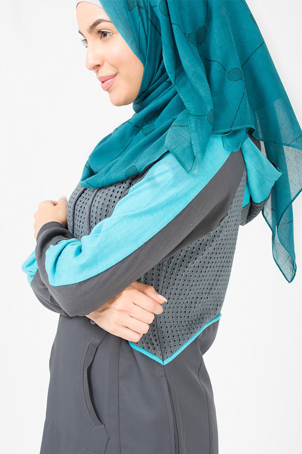 Hijab Silk Route -478- turquoise - bakkaclothing
