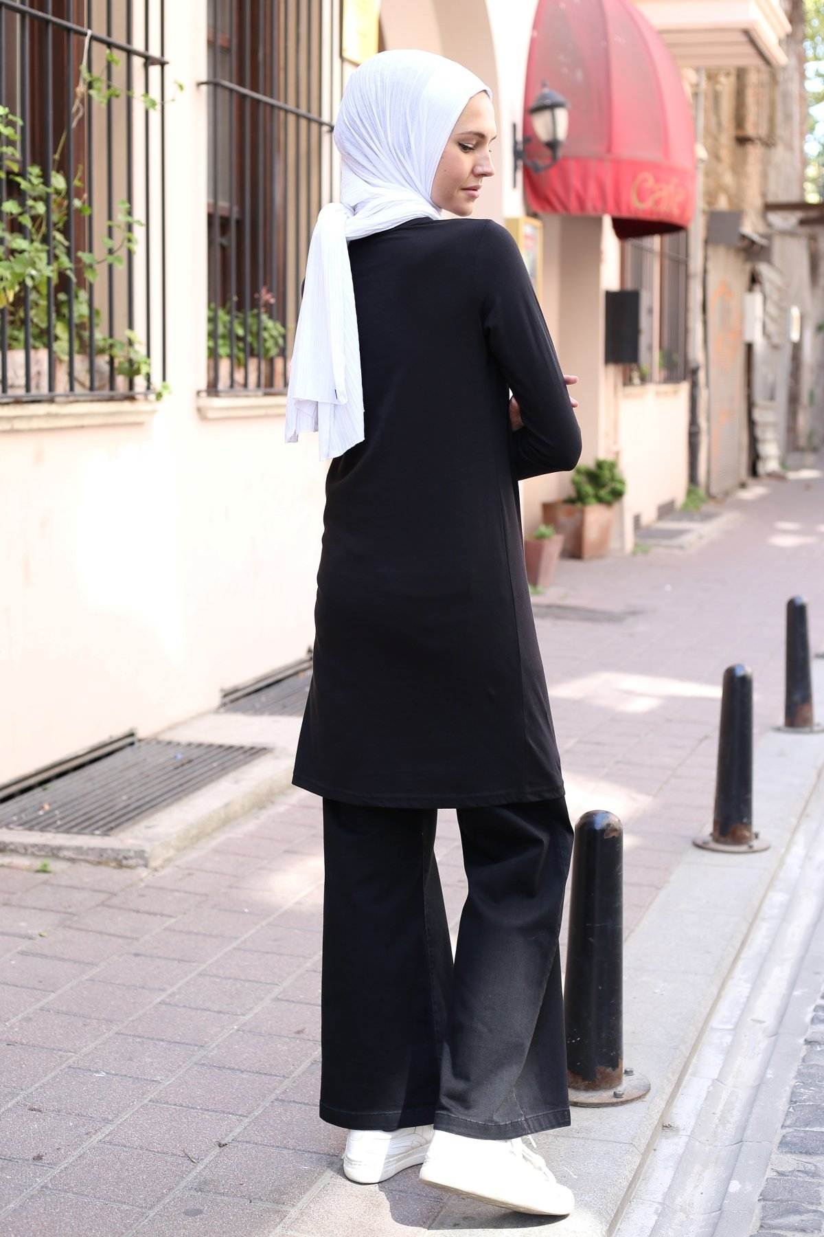 Blouse - 9084 - BLACK - bakkaclothing