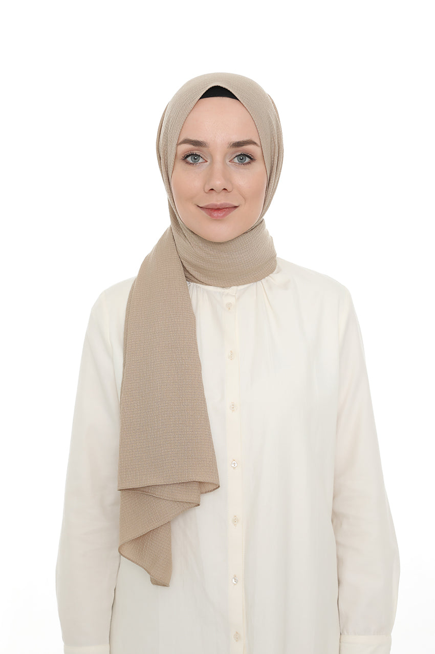 Shawl - 12791 - Light beige - bakkaclothing