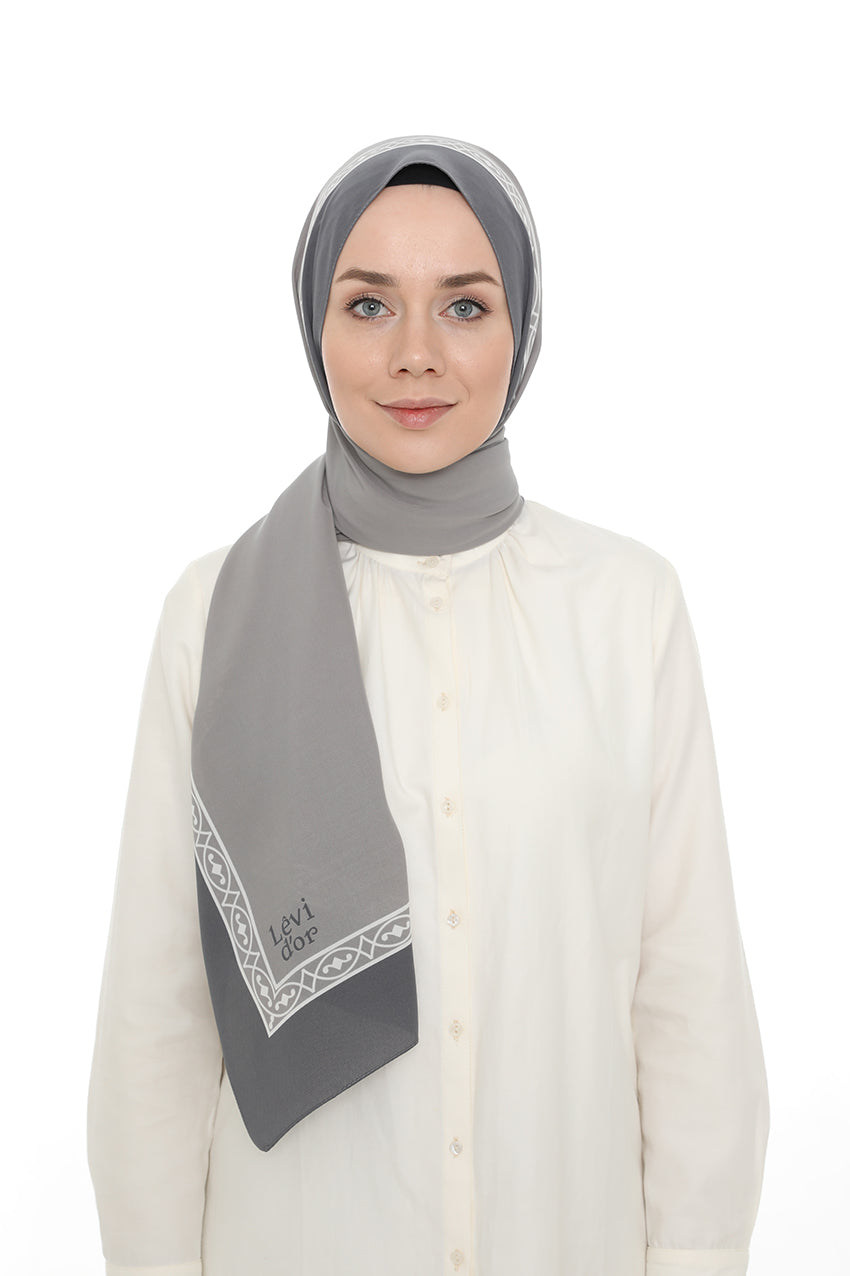 Shawl - 10317 - gray & dark gray - bakkaclothing