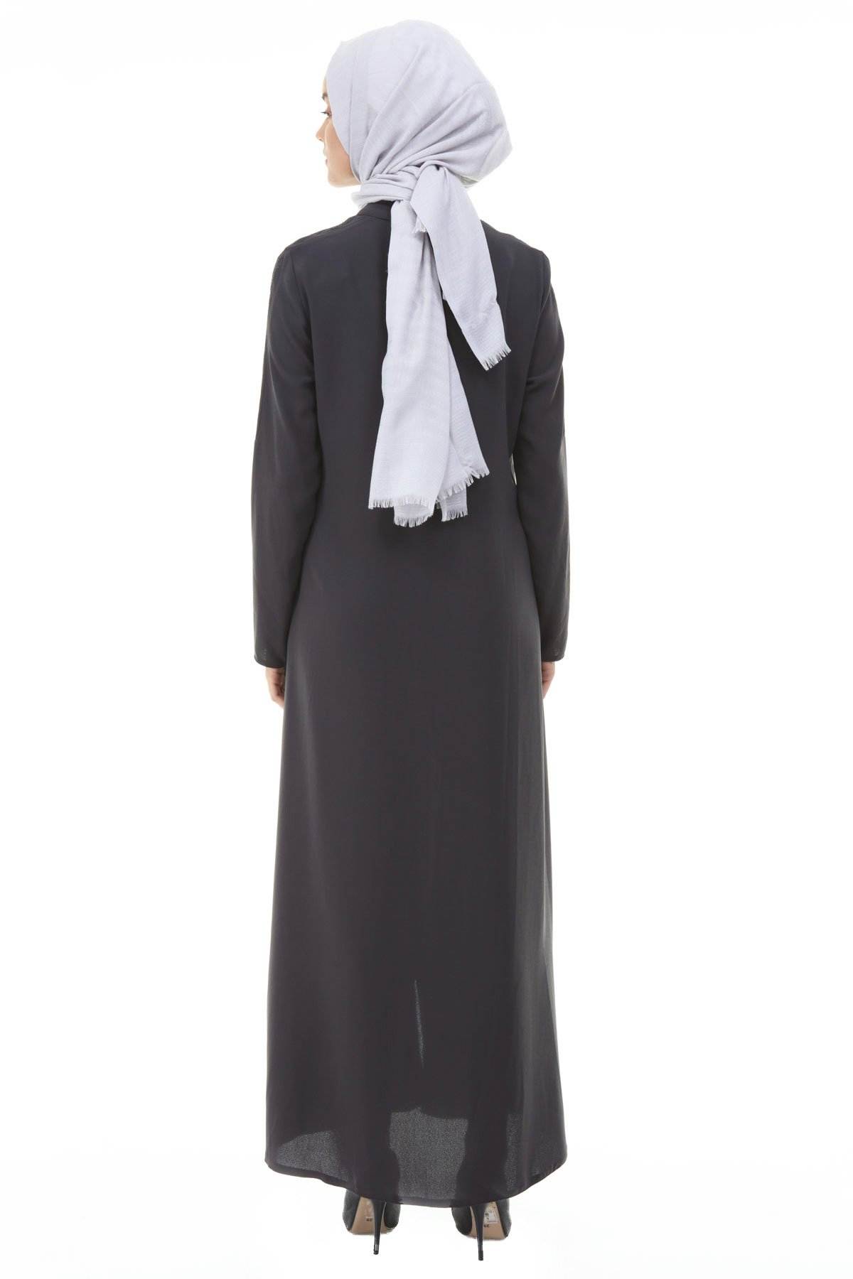 ABAYA SARA - 9846-GRAY - bakkaclothing
