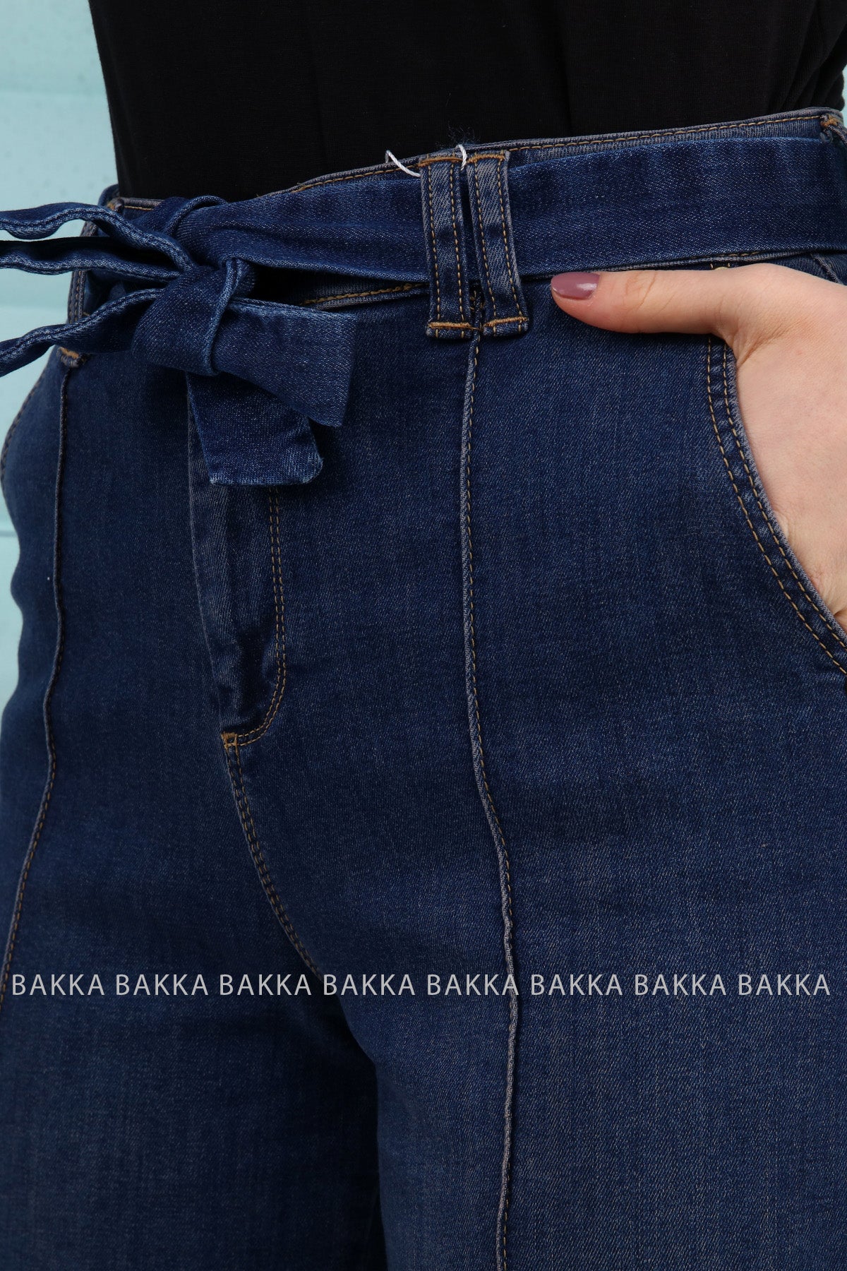 بنطلون جينز -9116- ازرق غامق