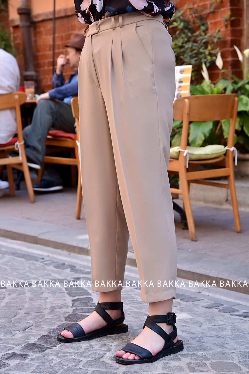 Trouser- 7083- Beige - bakkaclothing