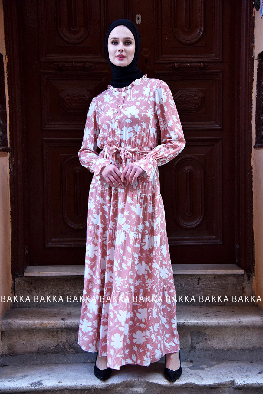 Dress - 7745-Light Pink - bakkaclothing