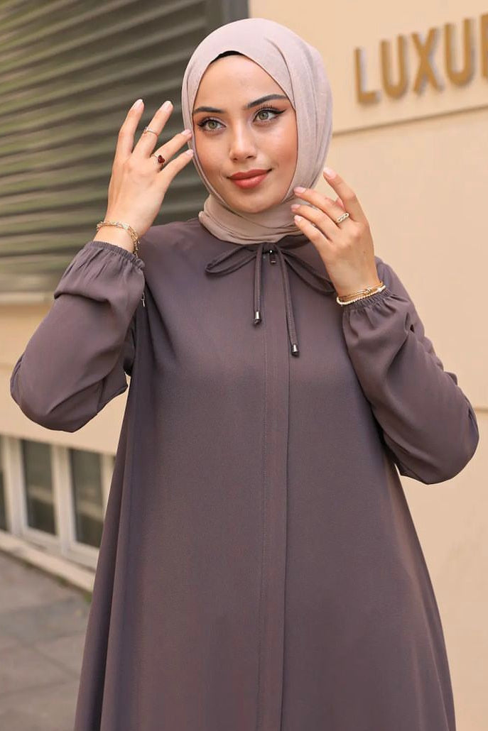 Abaya -2127 - Light Brown