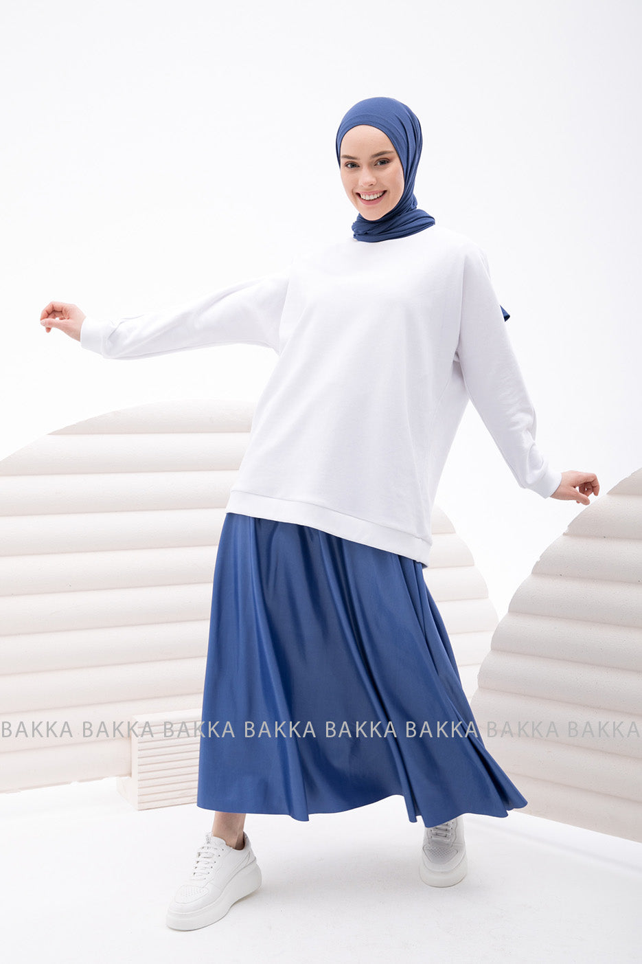 SKIRT - 9040 - Blue - bakkaclothing