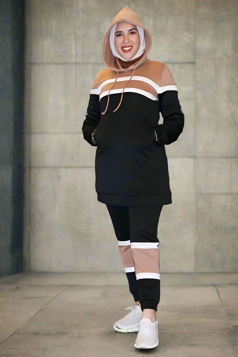 Sport set - TK188 - brown & black - bakkaclothing