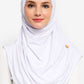 Pinless Hijab- white - bakkaclothing