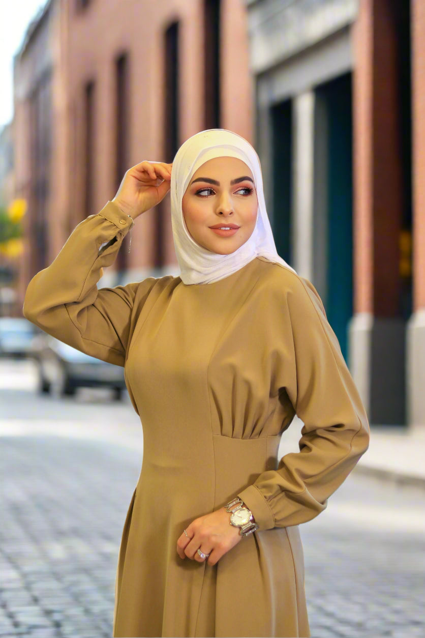 DRESS - Duaa - Dark Beige