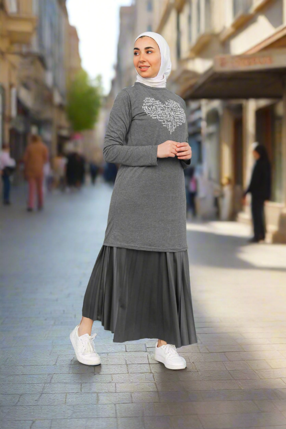 Blouse -9082- GRAY - bakkaclothing