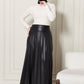 SKIRT DERI PILSOLE - BLACK