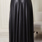 SKIRT DERI PILSOLE - BLACK