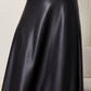 SKIRT DERI  - BLACK