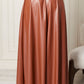 SKIRT DERI  - BROWN