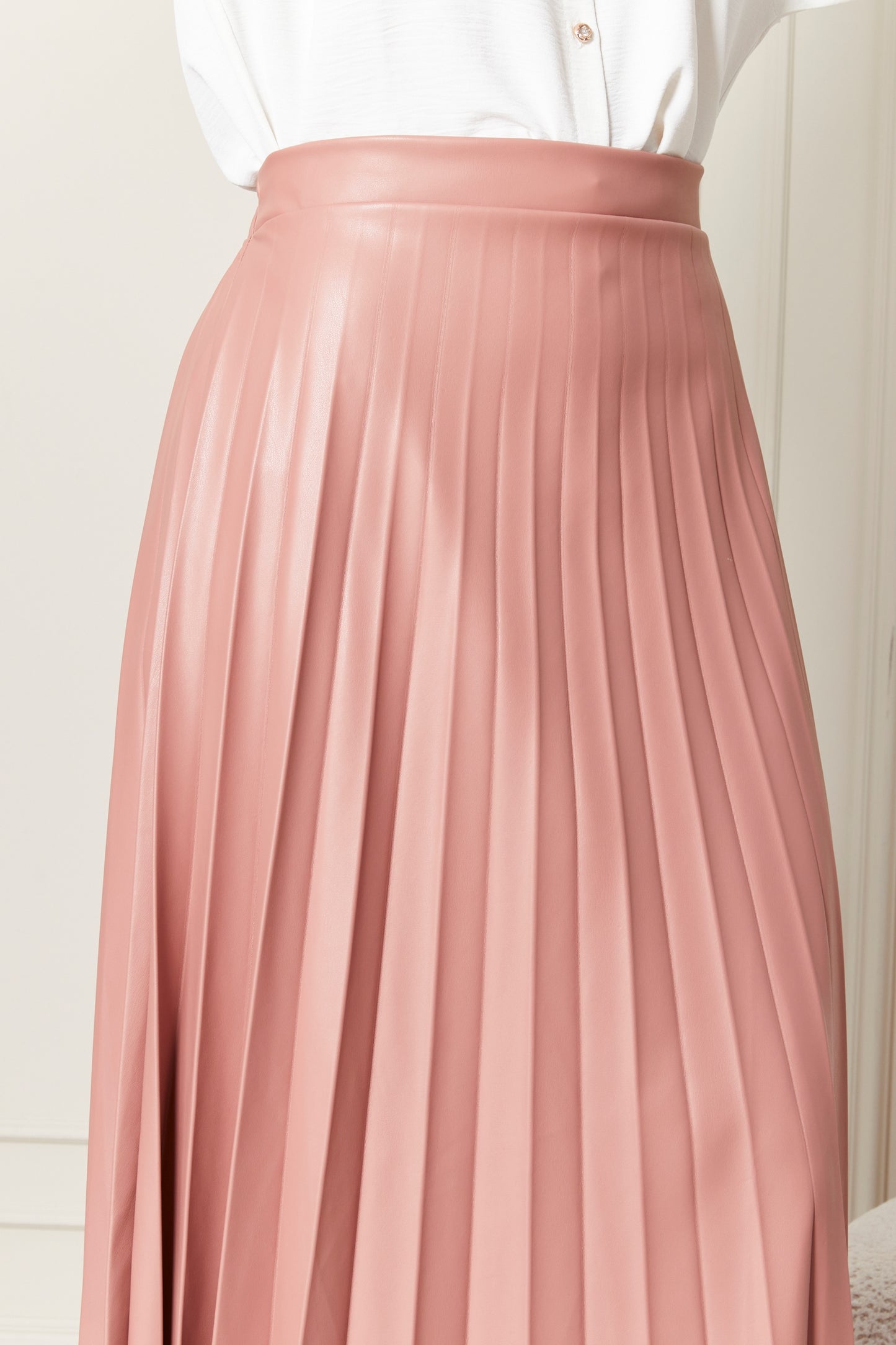 SKIRT DERI PILSOLE - ROSE