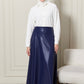 SKIRT DERI  - NAVY BLUE