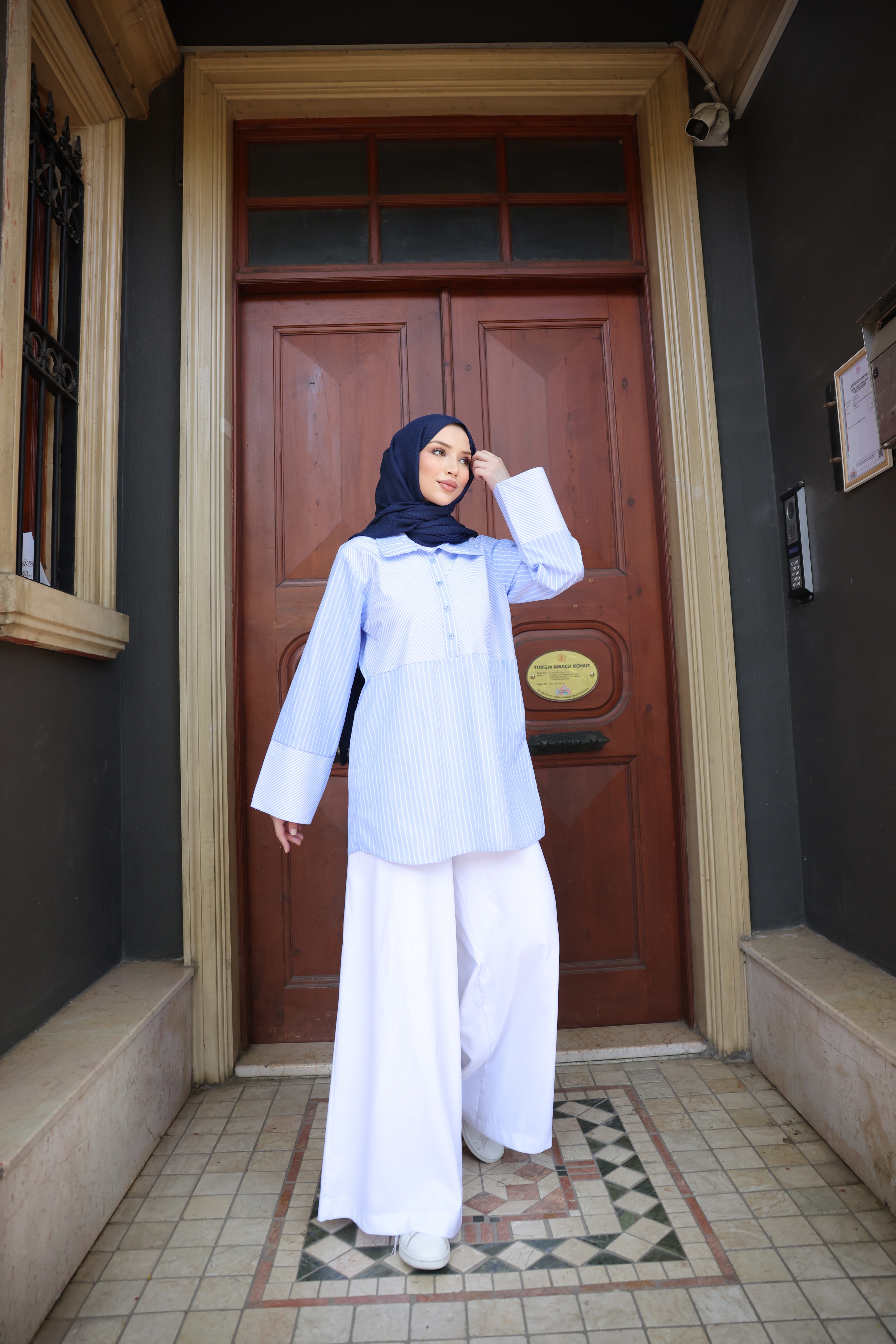 Striped Tunic - Blue