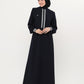 Striped Abaya / BLACK