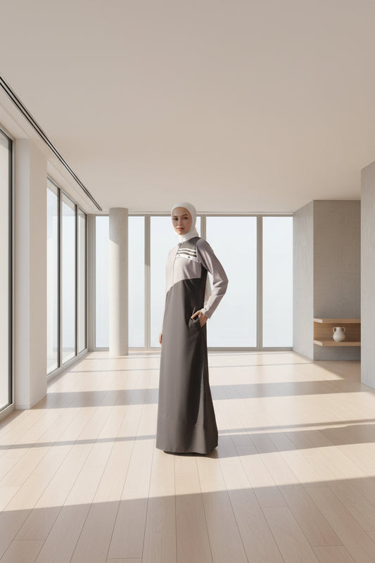 جلباب - 71155 - رمادي