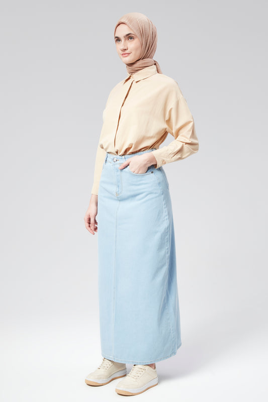 Skirt - 1507-  ice Blue