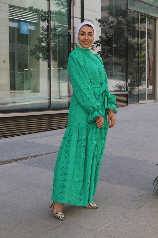 فستان  - 006 -اخضر 