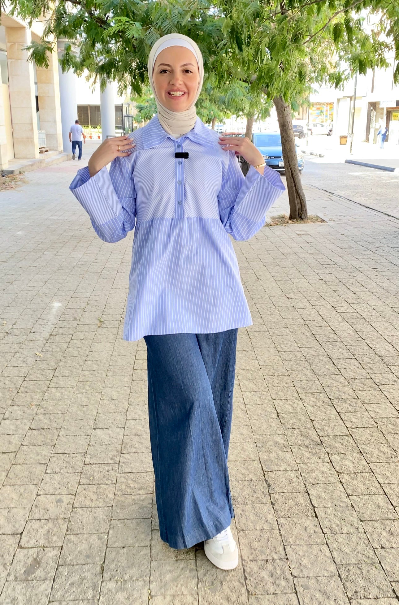 تونيك مخطط - أزرق