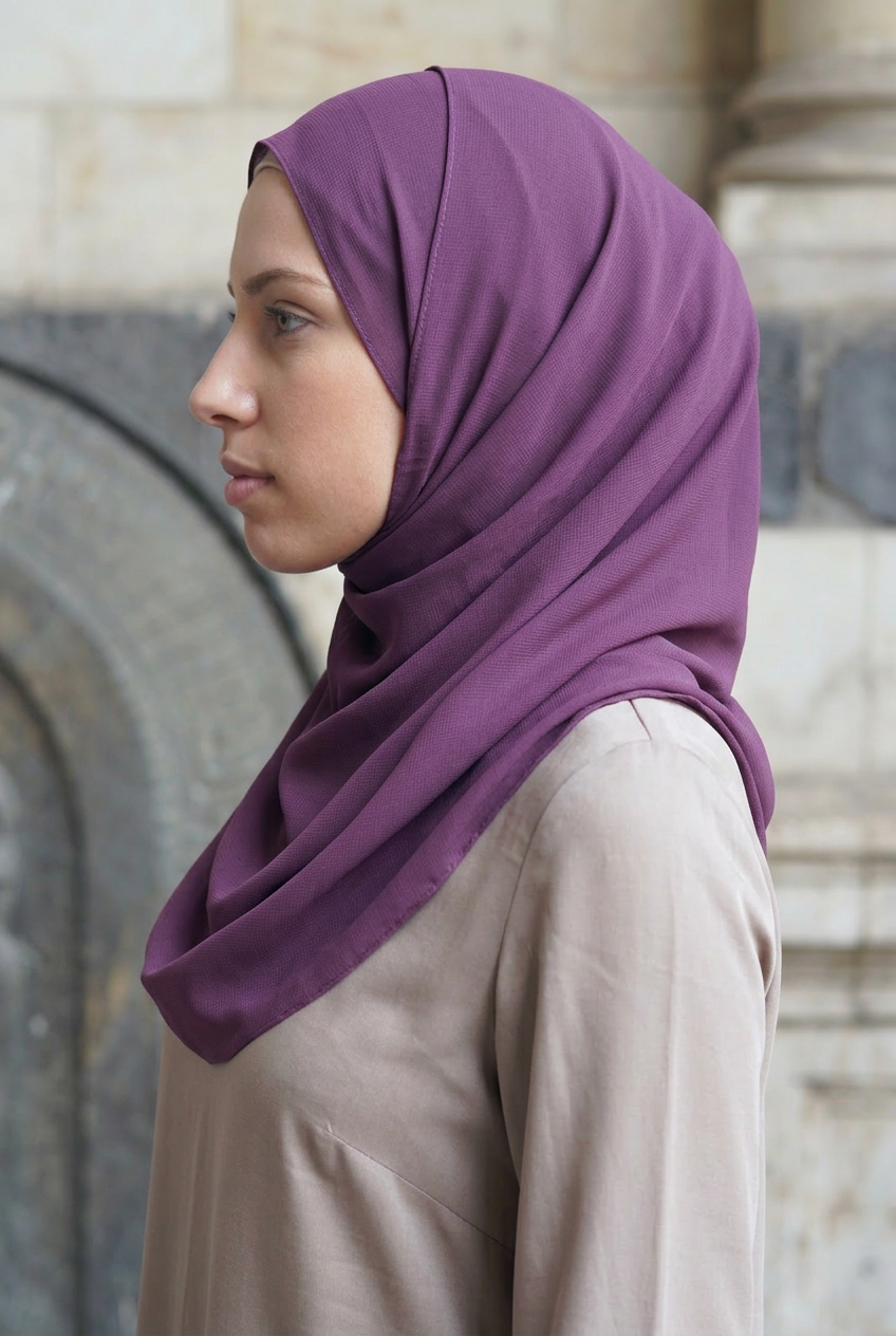 Soft Chiffon Maxi Hijab - PURPPLE
