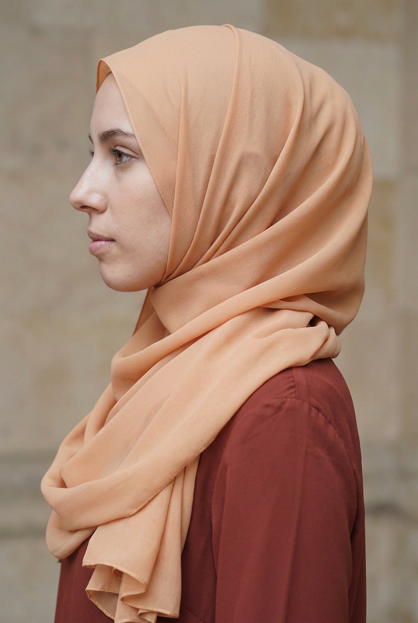 Soft Chiffon Maxi Hijab - TAWNY BIRCH