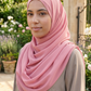 Soft Chiffon Maxi Hijab - Pink Rose