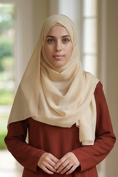 Soft Chiffon Maxi Hijab - SAND