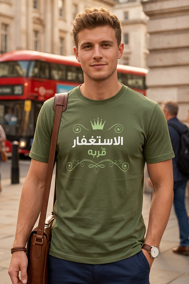T-Shirt - Isteghfar -  OLIVE