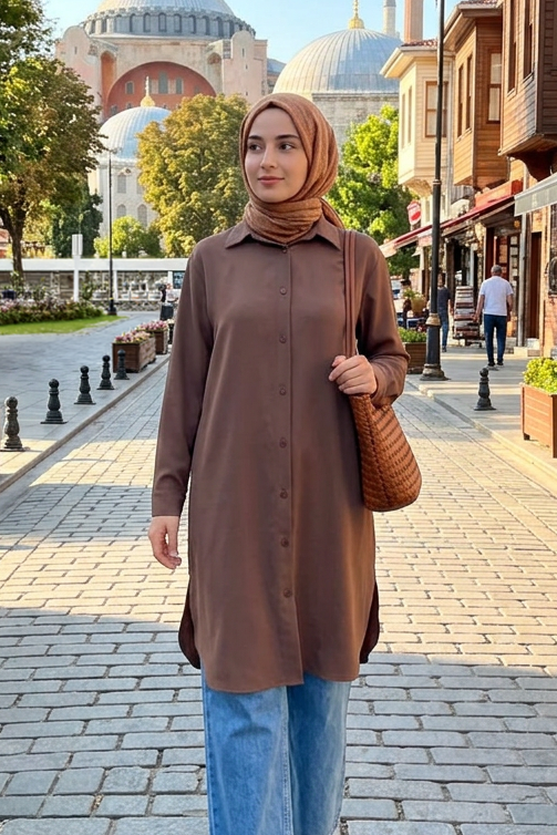 Islamic shirt - Brown