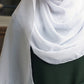 Soft Chiffon Maxi Hijab - white