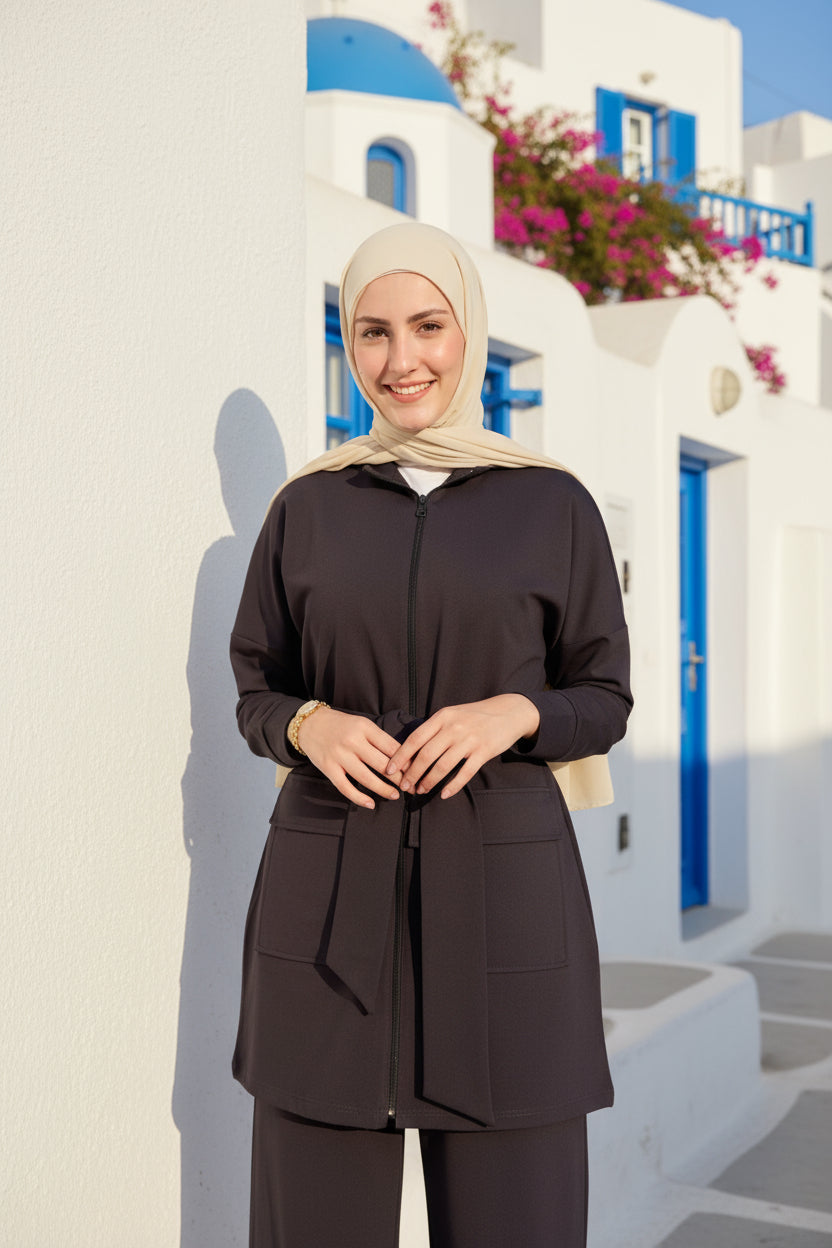 طقم  - جيب بوكس - أسود