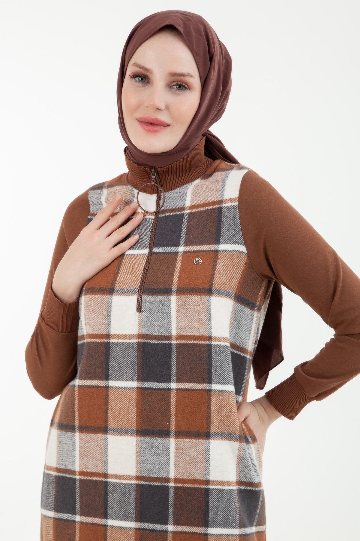 TUNIC - 23KT445  - Brown