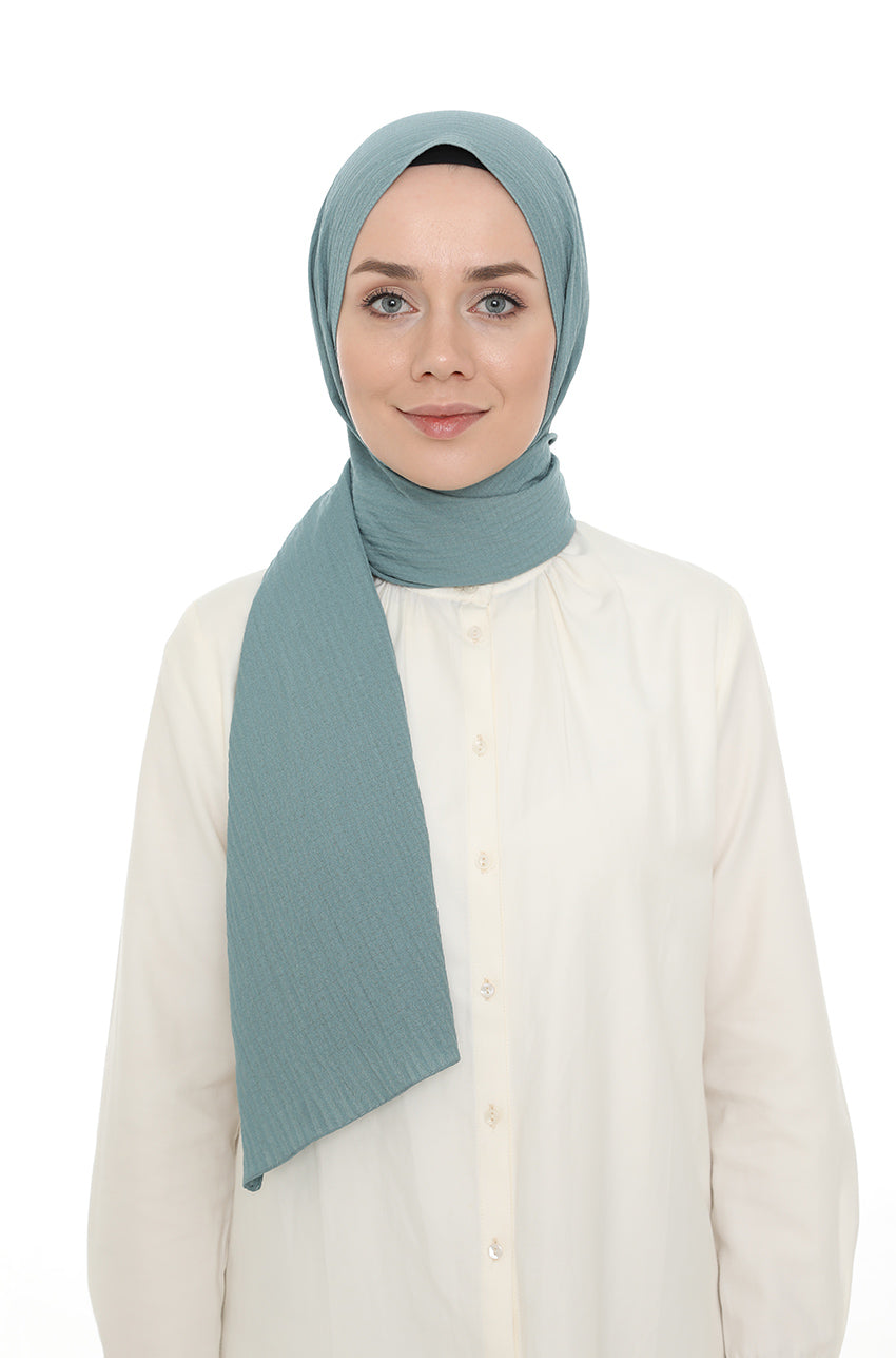 shawl - 12535  - Cyan Opaque - bakkaclothing