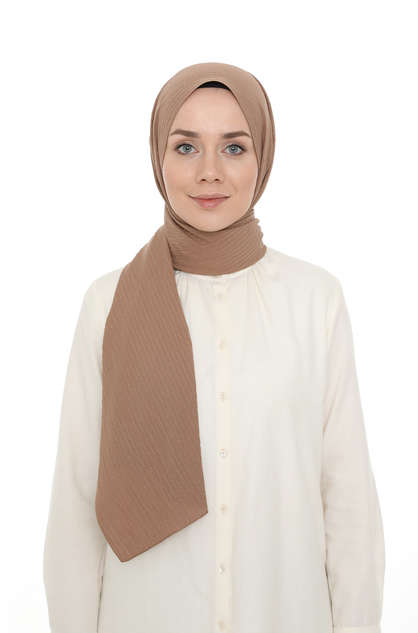 shawl - 12535  - Dark beige - bakkaclothing