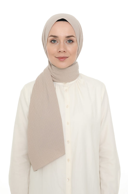 shawl - 12535  - light beige - bakkaclothing