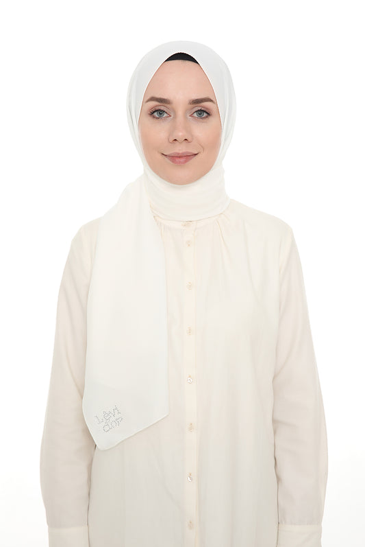 shawl -  12542 - off white - bakkaclothing