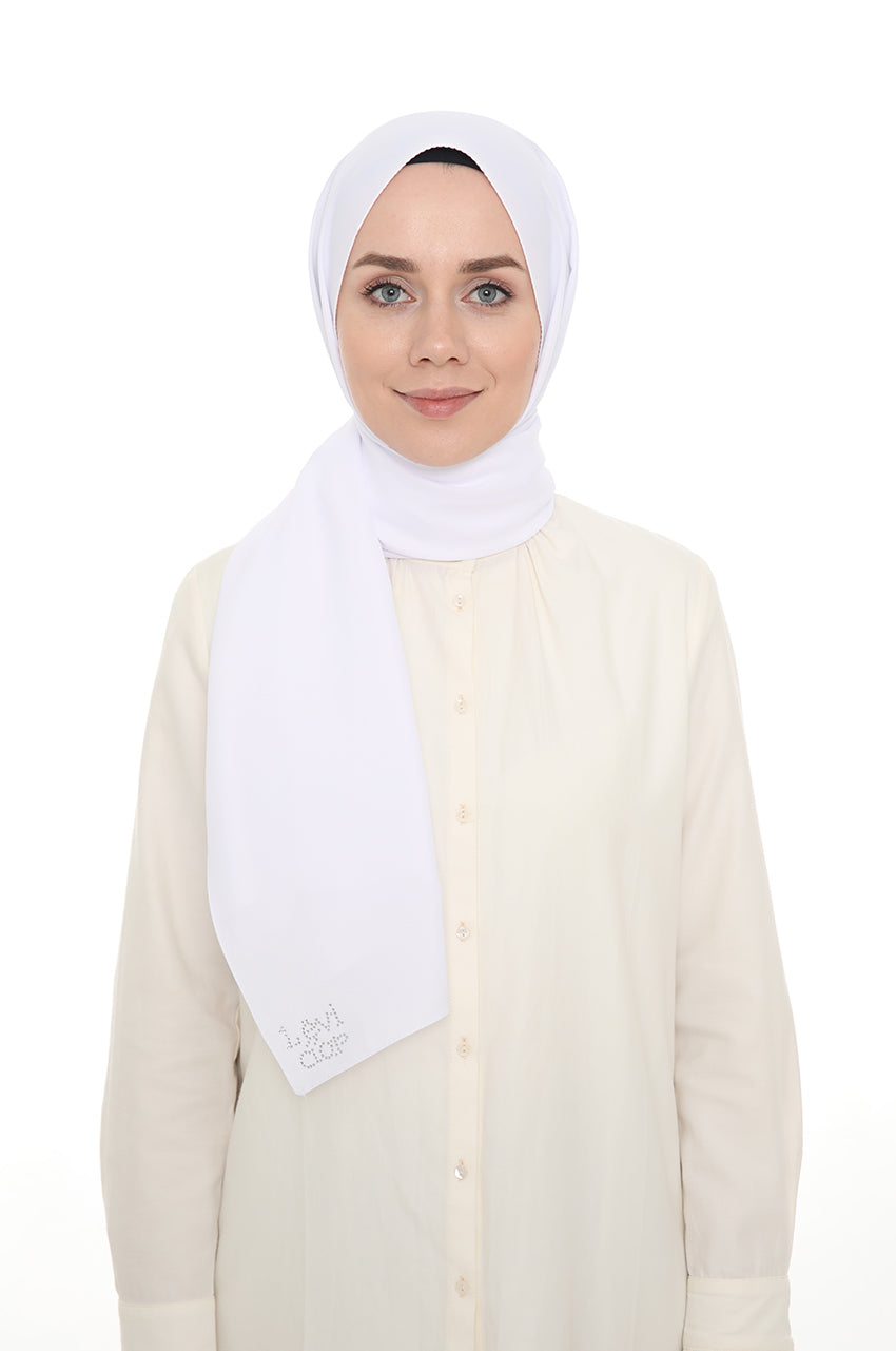 shawl -  12542 - White - bakkaclothing