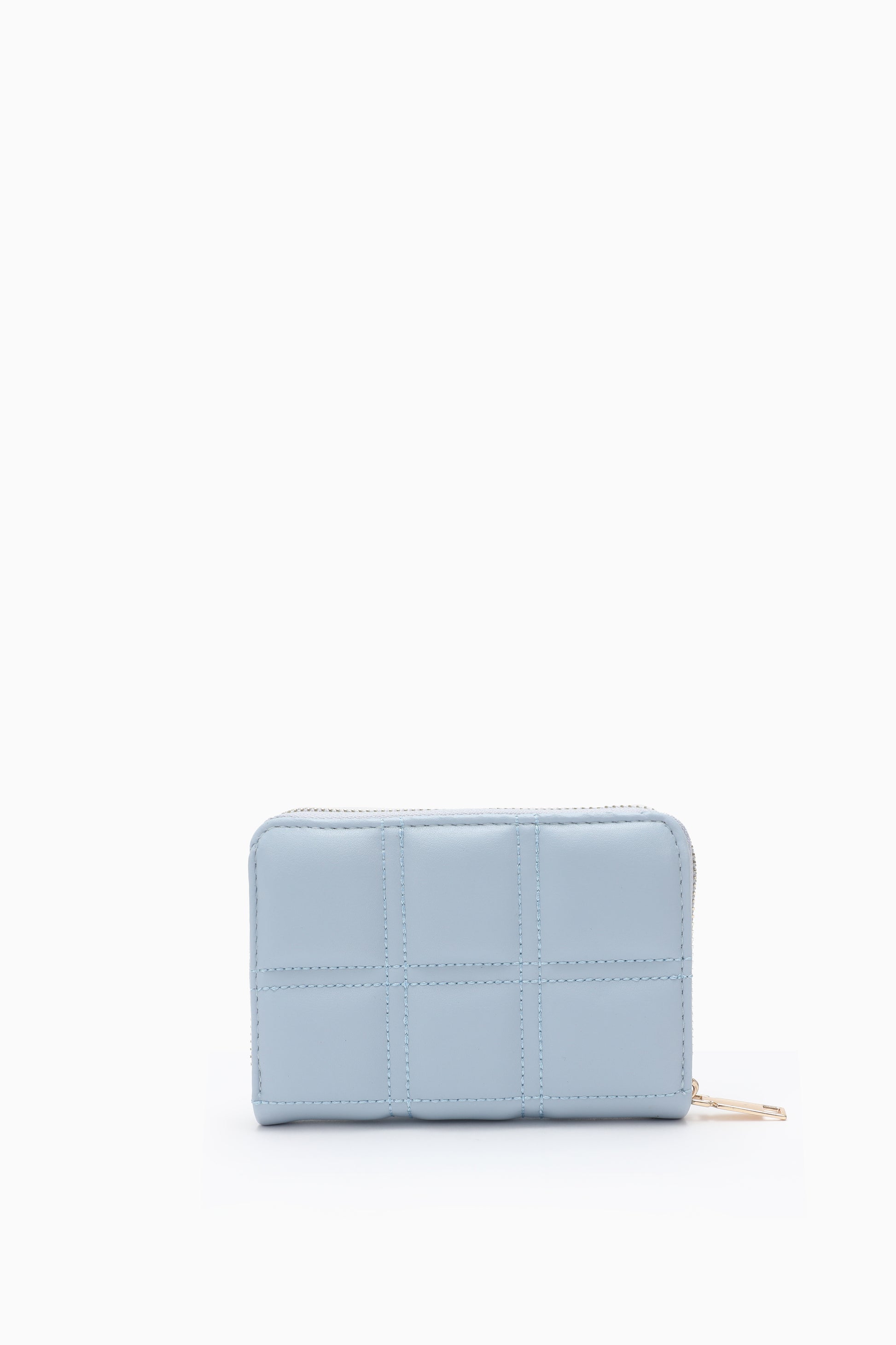 Quilted Mini Wallet - Light Blue